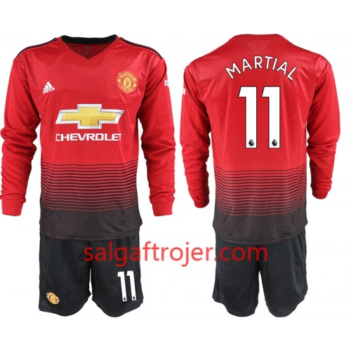 Manchester United Fodboldtrøjer MARTIAL 11 Børn Hjemmebanesæt 2018/19 Langærmet Manchester United Fodboldtrøjer MARTIAL 11 Børn Hjemmebanesæt 2018/19 Langærmet